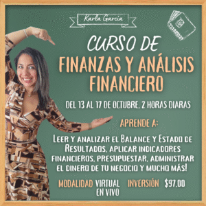 Curso EN VIVO de Finanzas y Análisis Financieros para tu Negocio